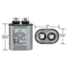 TRANE SFCAPO75440 / Run Capacitor 7.5 MFD 370/440V Oval Motor Comp
