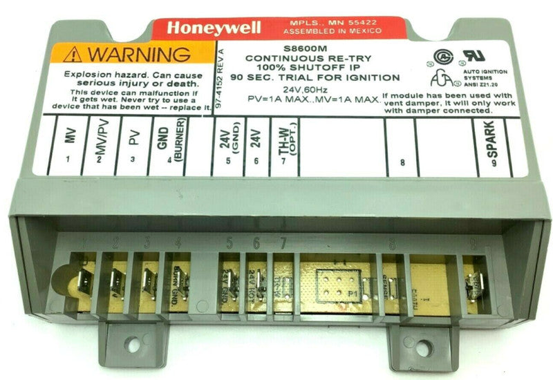 S8600M Missing mounting tabs on top Furnace Ignition Control Module Wa ...