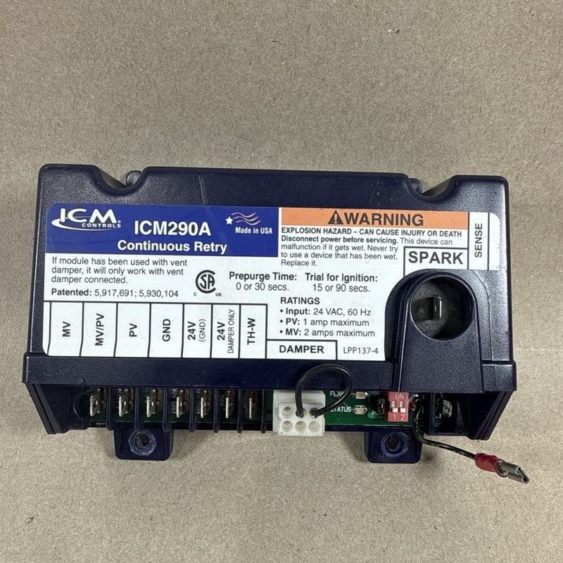 . ICM CONTROLS ICM290A Intermittent Pilot Ignition Control Module (SP1 ...