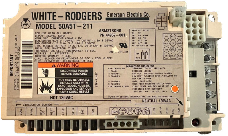 50A51-211 White Rogers Control Board Model– Willard's HVAC Supply